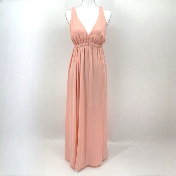 Show Me Your Mumu Womens Dress Size Medium Ava Deep V Neck Empire Waist Maxi - Picture 2 of 10